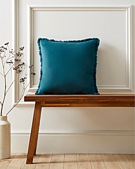 Luxe Velvet Fringed Cushion