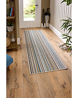 My Mat Candy Multi Stripe Washable Runner - Natural