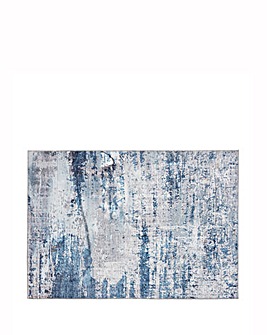 Arctic Scape Ice Washable Easy Care Rug