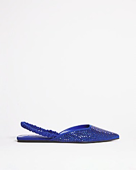 Lyon Embellished Flat Shoes Ex Wide Fit