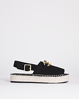 Kiki Chunky Chain Espadrille Shoes Wide Fit