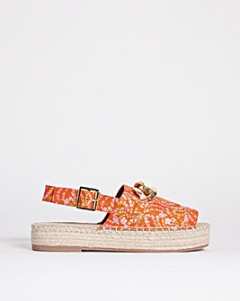 Kiki Chunky Chain Espadrille Shoes Ex Wide Fit