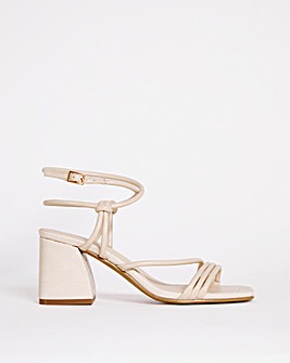 Tensey Strappy Ankle Block Heeled Sandals Wide Fit