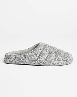 Knitted Mule Slippers Wide Fit