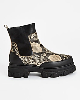 Katie Stretch Ankle Toe Cap Boot Wide Fit