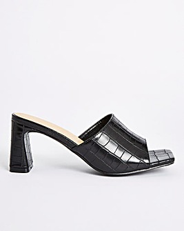 Croc Square Toe Mules Extra Wide Fit