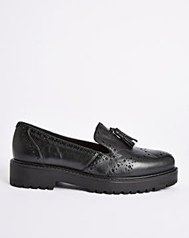 Heather Leather Loafers Wide Fit