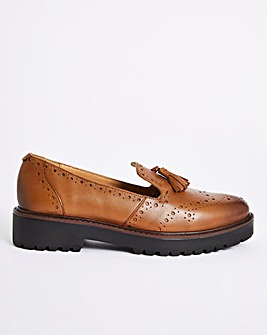 Heather Leather Loafers Extra Wide Fit