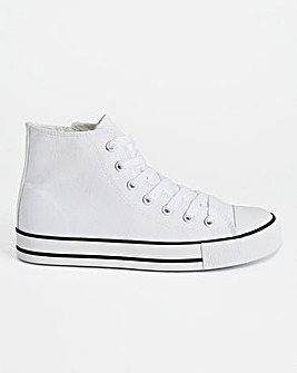 Thorn Wide Fit Canvas Hi Top Trainer Wide Fit