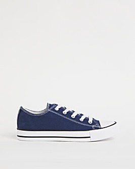 Willow Canvas Lace Up trainer Ex Wide Fit