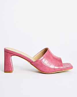 Croc Square Toe Mules Extra Wide Fit