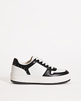 Maha Colour Block Studded Trainers Wide Fit