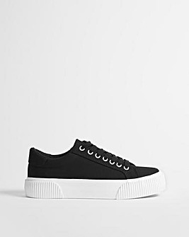 Sicilly Canvas Trainers Chunky Ribbed Sole Extra Wide EEE Fit