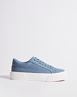 Canvas Trainer Chunky Ribbed Sole Wide
