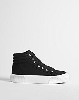 Napoli High Top Trainers Chunky Ribbed Sole Wide Fit