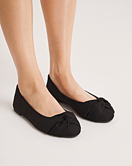 Parma Twist Knot Ballerina Shoes Wide Fit