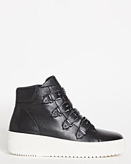 Fredy Leather Hi Top Trainers Wide Fit