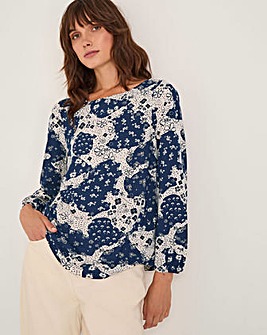 Monsoon Alison Floral Jersey Top