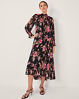 Monsoon Mariel Floral Print Midi Dress