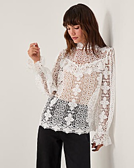 Monsoon Phoebe Sheer Lace Blouse