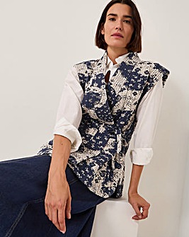 Monsoon Alison Floral Quilted Gilet
