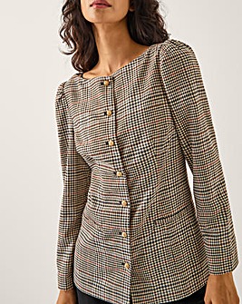Monsoon Carmen Check Print Jacket