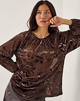 Monsoon Dua Floral Devore Blouse