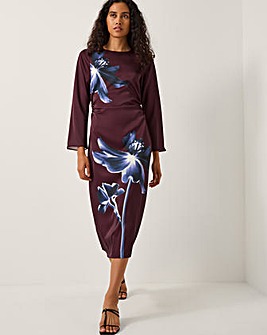 Monsoon Polly Floral Print Midi Dress