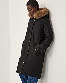 Monsoon Paula Faux Fur Parka