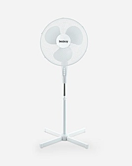 Beldray 16 Inch White Oscillating Stand Fan