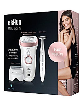 Braun Silk-Epil 9890 Epilator and Shaver Kit