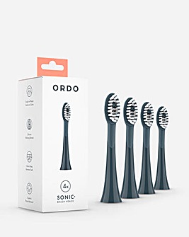 Ordo Sonic+ Brush Heads 4 Pack - Charcoal Grey