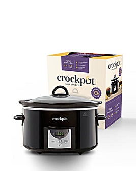 Crockpot CSC113 3.5L Black Digital Slow Cooker