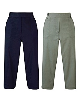 Pack Of 2 Crop Trousers