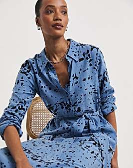 Whistles Smudge Spot Midi Dress