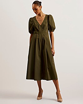 Ted Baker Ledra Puff Sleeve Midi Dress