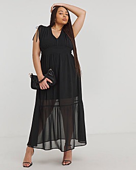 Religion V Neck Maxi Dress