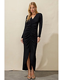 Ro&Zo Jersey Ruched Front Dress