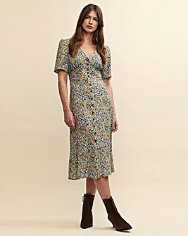 Nobody's Child Wildflower Print Alexa Midi Tea Dress