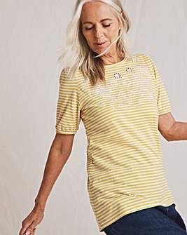 Julipa Embroidered Stripe T-Shirt