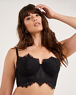 Figleaves Curve Adore Black Lace Padded Multiway Bra