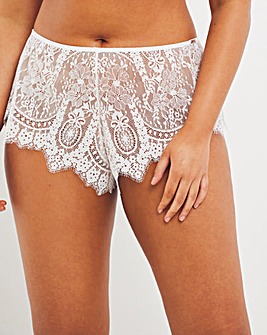 Figleaves Curve Adore White Lace French Knickers