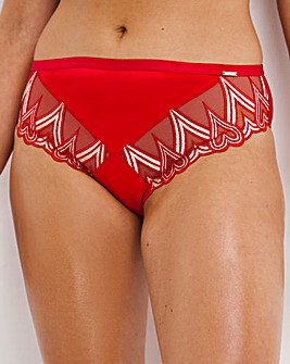 Figleaves Curve Siren Red Heart and Satin Brazilian