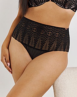 Figleaves Curve Opulence Lace Deep Brazilian Brief