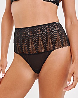 Figleaves Curve Opulence Lace Deep Brazilian Brief