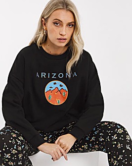 Arizona Print Crew Sweatshirt