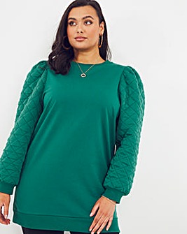 Statement Quilted Sleeve Tunic