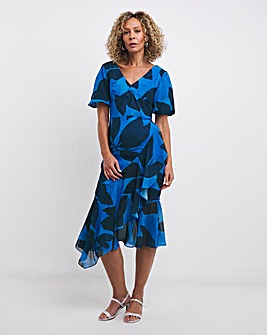 Joanna Hope Printed Asymmetric Hem Maxi Dress