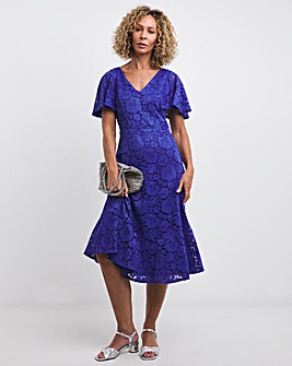 Joanna Hope Lace Midi Dress