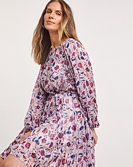 Jo by Joanna Hope Tie Waist Print Dress